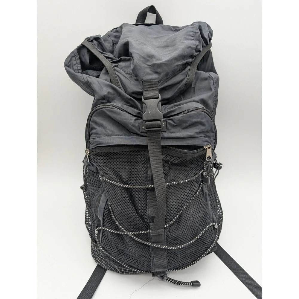 Eddie Bauer Technical Mesh Grid Backpack Charcoal Grey Black